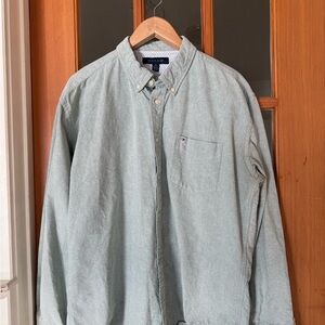 Tommy Hilfiger Light Green Button-Up Shirt
